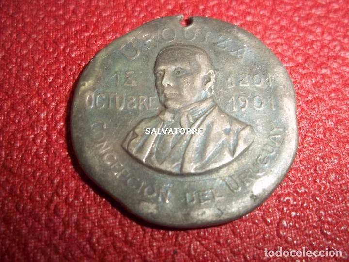 Medallas tem&aacute;ticas: MEDALLA URQUIZA. CONCEPCION DEL URUGUAY.FUNDADOR ESCUELAS.DERROC&Oacute; LA TIRANIA.ARGENTINA.1901