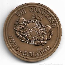 Medallas temáticas: ANTIGUA MEDALLA DE 1980 VIII CONGRESO DE QUITO ECUADOR ANACSE. Lote 269143468