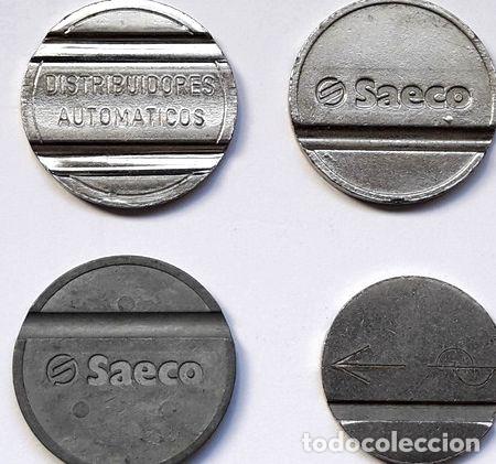 Medallas tem&aacute;ticas: lote de 4 fichas vending en oferta