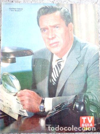 Medallas tem&aacute;ticas: antiguo poster tv guia n58 edmond o brien sam benedict