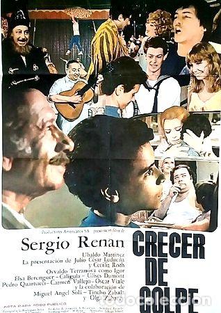 Medalhas tem&aacute;ticas: crecer de golpe sergio renan poster afiche cine original