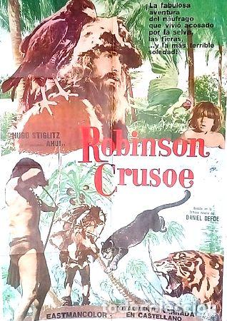Medalhas tem&aacute;ticas: robinson crusoe afiche cine original