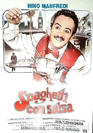 Medallas tem&aacute;ticas: spaghetti con salsa poster afiche cine original - Foto 1