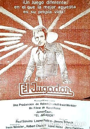 Medalhas tem&aacute;ticas: el jugador poster afiche cine original