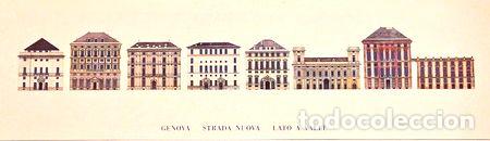 Medalhas tem&aacute;ticas: poster arquitectonico genova strada nuova 90 x 30