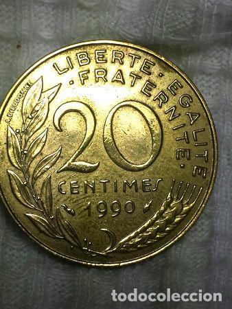 Medallas tem&aacute;ticas: moneda francia 20 centimos 1990 ref p10 34 - Foto 1