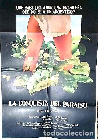 Medalhas tem&aacute;ticas: la conquista del paraiso poster afiche cine original