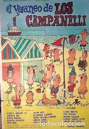 Medalhas tem&aacute;ticas: el veraneo de los campanelli basurto afiche cine original