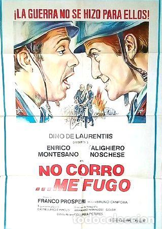 Medalhas tem&aacute;ticas: no corro me fugo poster afiche cine original