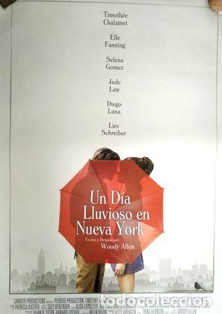 Medalhas tem&aacute;ticas: afiche un dia lluvioso en nueva york woody allen cine