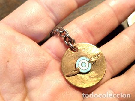 Medalhas tem&aacute;ticas: antiguo llavero escudo argentino alado en bronce