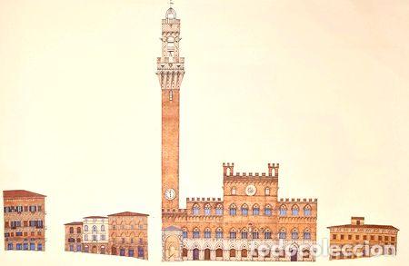 Medallas tem&aacute;ticas: poster la piazza del campo di sienna 1 metro x 70