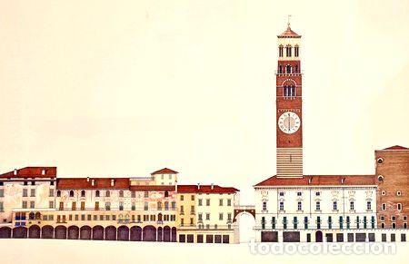Medallas tem&aacute;ticas: poster la piazza delle erbe di verona 1 metro x 65