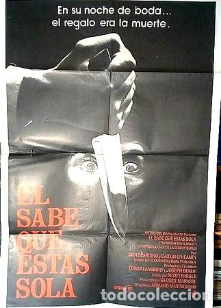 Medallas tem&aacute;ticas: el sabe que estas sola poster afiche cine terror original