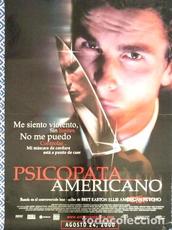 Medallas tem&aacute;ticas: afiche psicopata americano original cine