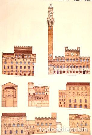 Medallas tem&aacute;ticas: poster siena il palazzo pubblico 1297 1681 70 x 1 metro