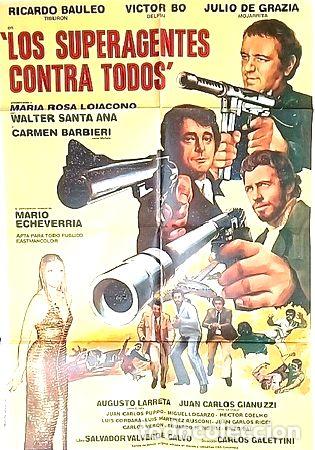 Thematische Medaillen: los superagentes contra todos poster afiche cine original