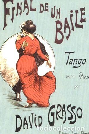 Thematische Medaillen: poster tapa partitura tango afiche final de un baile milonga