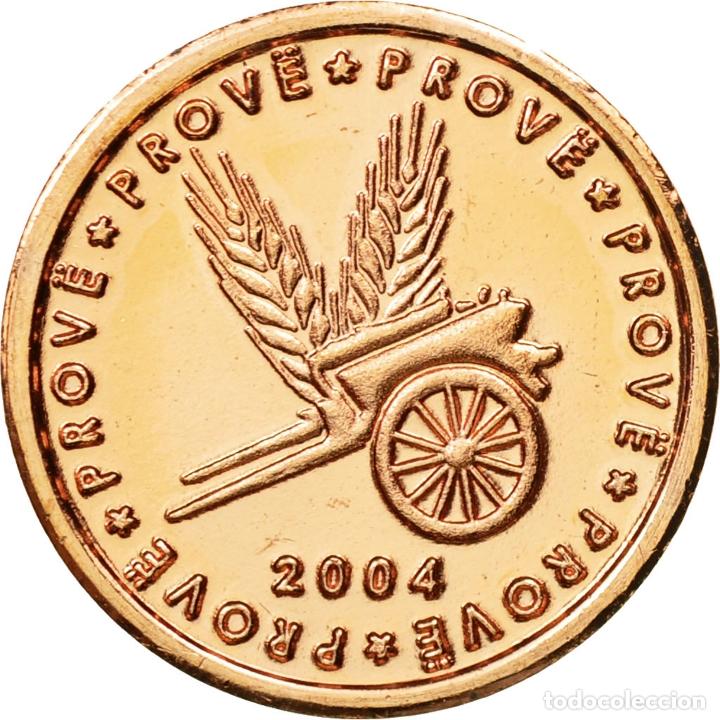 Medalhas tem&aacute;ticas: [#434612] Albania, Medal, Essai 2 cents, 2004, SC, Cobre