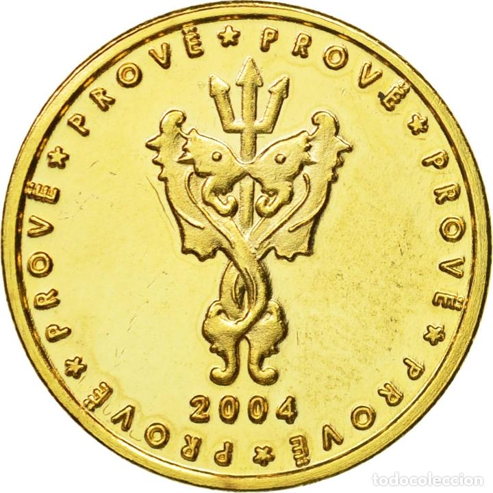 Medalhas tem&aacute;ticas: [#434614] Albania, Medal, Essai 10 cents, 2004, SC, Lat&oacute;n
