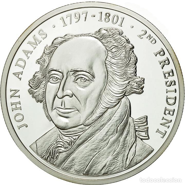 Medalhas tem&aacute;ticas: [#554634] Estados Unidos de Am&eacute;rica, medalla, Les Pr&eacute;sidents des Etats-Unis, John Adams