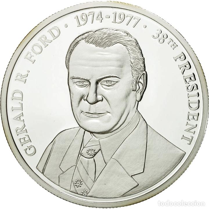 Medalhas tem&aacute;ticas: [#554646] Estados Unidos de Am&eacute;rica, medalla, Les Pr&eacute;sidents des Etats-Unis, G. Ford