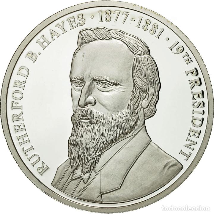 Medalhas tem&aacute;ticas: [#554638] Estados Unidos de Am&eacute;rica, medalla, Les Pr&eacute;sidents des Etats-Unis, R. Hayes