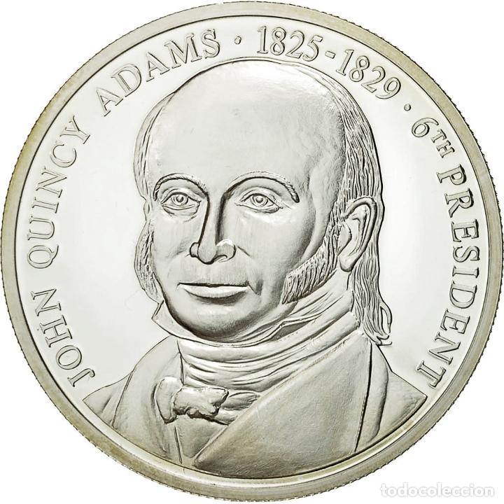 Medalhas tem&aacute;ticas: [#554648] Estados Unidos de Am&eacute;rica, medalla, Les Pr&eacute;sidents des Etats-Unis, J.Q. Adams