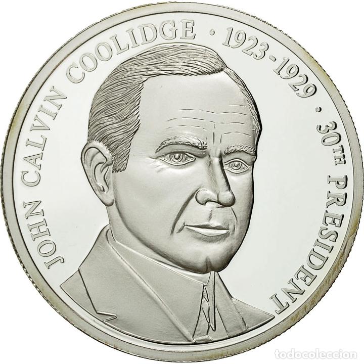 Medalhas tem&aacute;ticas: [#554651] Estados Unidos de Am&eacute;rica, medalla, Les Pr&eacute;sidents des Etats-Unis, J. Calvin