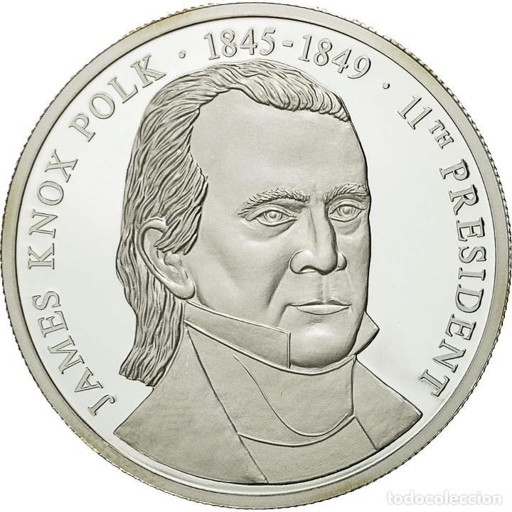 Medalhas tem&aacute;ticas: [#554654] Estados Unidos de Am&eacute;rica, medalla, Les Pr&eacute;sidents des Etats-Unis, J. Polk