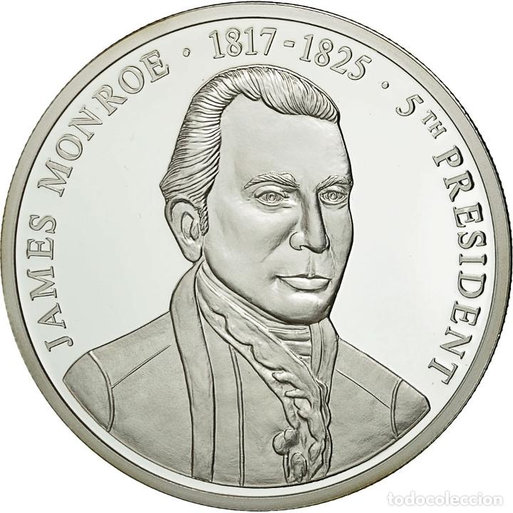 Thematic medals: [#554662] Estados Unidos de Am&eacute;rica, medalla, Les Pr&eacute;sidents des Etats-Unis, J. Monroe