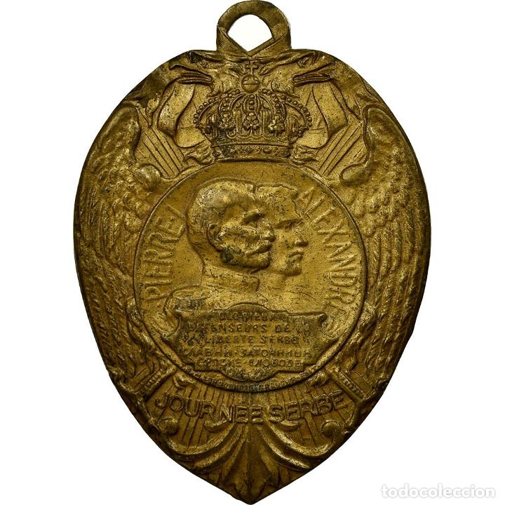 Thematic medals: [#559543] Serbia, medalla, Journ&eacute;e Serbe, 1916, MBC, Bronce