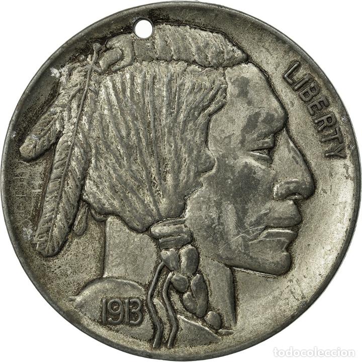 Thematic medals: [#711707] Estados Unidos de Am&eacute;rica, medalla, Reproduction Five Cents Liberty, MBC