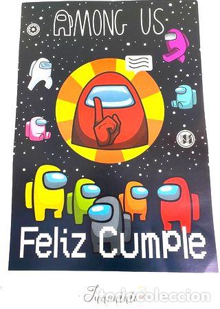 M&eacute;dailles th&eacute;matiques: afiche among us poster 39 cm x 54 cm cumpleanos cotillon