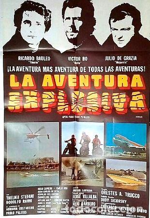 Thematische Medaillen: la aventura explosiva afiche cine original