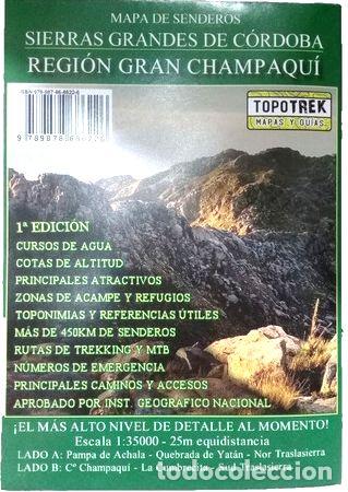 Medallas tem&aacute;ticas: mapa senderos region gran champaqui 1 edicion topotrek