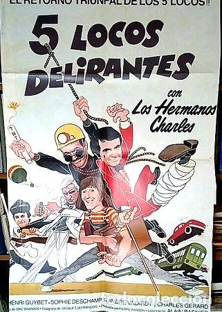 Medallas tem&aacute;ticas: 5 locos delirantes pelicula afiche cine original