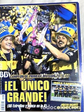 Medallas tem&aacute;ticas: poster desplegable boca campeon primera division 2016 2017