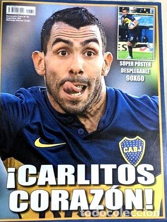 Medalhas tem&aacute;ticas: poster desplegable carlos tevez boca juniors futbol