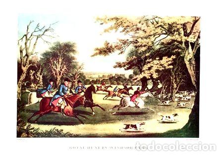 M&eacute;dailles th&eacute;matiques: lamina grabado royal hunt in windsor park 46 cm x 325 cm