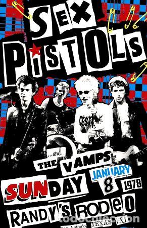 M&eacute;dailles th&eacute;matiques: sex pistols poster 30x42 tour 78 pop art rock retro punk