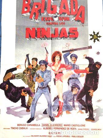Medaglie tematiche: afiche brigada explosiva contra los ninjas original cine