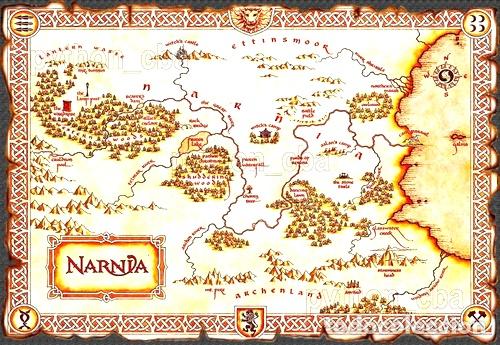 M&eacute;dailles th&eacute;matiques: hermosos posters mapa de cronicas de narnia 2005 42x24