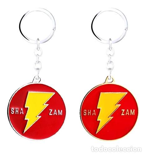 M&eacute;dailles th&eacute;matiques: llavero flash shazam metal