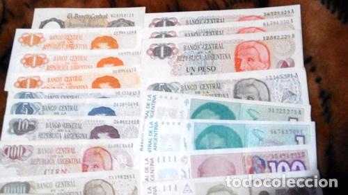 M&eacute;dailles th&eacute;matiques: lote de 25 billetes argentinos