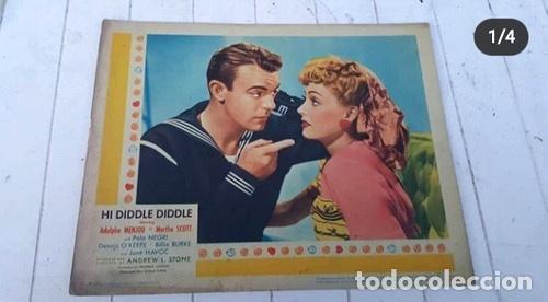 Thematic medals: antiguo afiche de cine carton original hi diddle diddle 1943