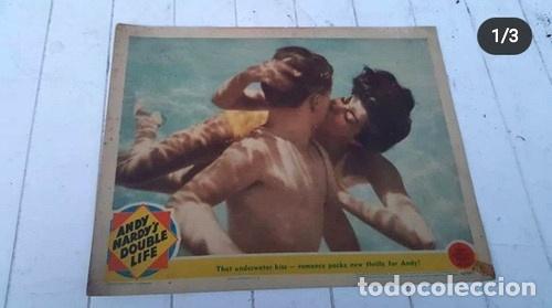 Thematic medals: afiche de cine pelicula en carton original andy hardys 1942