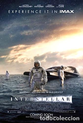 Thematic medals: posters interstellar interestelar 42x30 cm nuevos