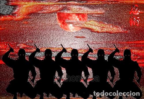 Thematische Medaillen: posters ninjutsu ninjas luna roja 42x30 ideal katanas