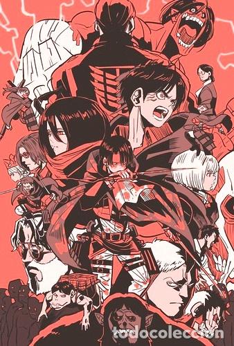 Thematic medals: shingeki no kyojinattack on titan posters 33x48 cm